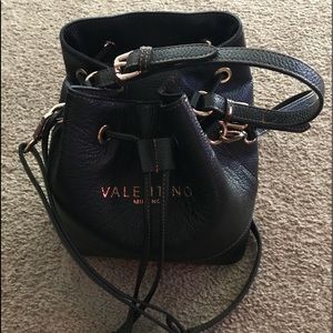 Valentino hobo bag black leather